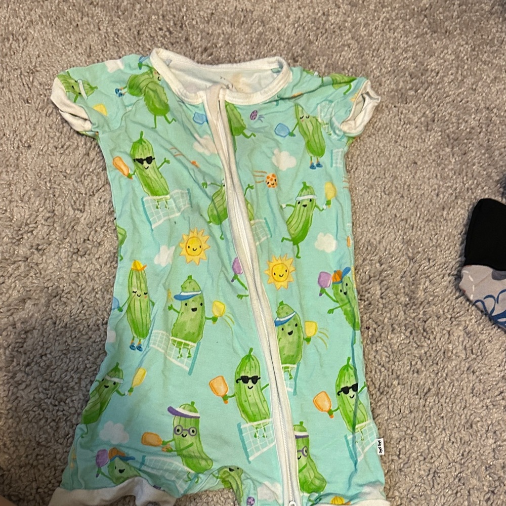 Little Sleepies Green Cactus Pajama Set